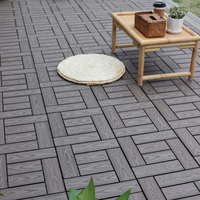 Carreaux de terrasse à emboîtement WPC Jardin Patio Balcon Composite Sol 30x30cm