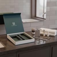 Emballage en papier pour rasoir barbe 5 à 7 jours, Kit de rasage personnalisé fait à la main, coffret cadeau, boîte d'emballage en papier, 500 pièces
