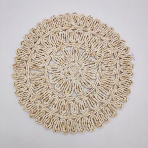 Manteles Individuales de Tela Tejida a Mano, Reutilizables, de 38 cm de Diámetro, Diseño Moderno, con Aislamiento Térmico para Mesa de Comedor, Suministro Directo de Fábrica - Product Image 1