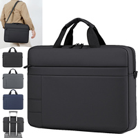 Sac pour ordinateur portable de 16 pouces avec logo personnalisé, tissu Oxford, grande capacité, pour le bureau, les voyages, sac d'ordinateur imprimable