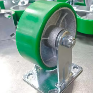 Roues à roulettes en aluminium à noyau en PU de 6 pouces, robustes et durables, couleur personnalisée, style cric en acier OEM - Product Image 1