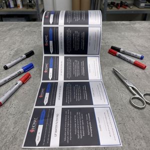 Etiquetas Adhesivas de Vinilo Negro Mate para Negocios, Impresión de Etiquetas Personalizadas con Logotipo en Rollo, Etiquetas de Embalaje, Adhesivo para Pestañas, Etiqueta Privada - Product Image 1