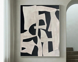 Decoración del hogar Wabi Sabi lienzo geométrico abstracto arte de la pared pintura al óleo pintada a mano textura 3D <span class=keywords><strong>cuadros</strong></span> de habitación modernos - Product Image 5