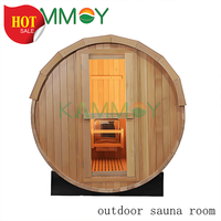 Grand sauna panoramique de luxe en plein air à bas prix Sauna au bois de cèdre pour 4-6 personnes Chauffage au bois