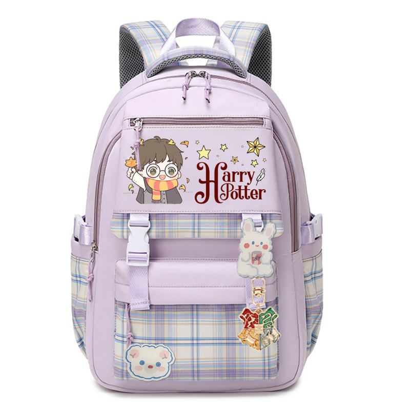 Jk purple scarf-harry potter-1 pendant  2 badges