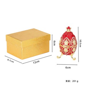 <span class=keywords><strong>Fabergé</strong></span> <span class=keywords><strong>oeuf</strong></span> <span class=keywords><strong>Style</strong></span> bibelot boîte émaillé boîte à bijoux Unique décoratif boîte en métal classique ornements cadeau pour la décoration intérieure - Product Image 2
