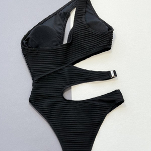 YY6010 2024 Bikini traje de baño pasarela <span class=keywords><strong>pecho</strong></span> almohadilla reunida Split Sexy gran Copa playa encaje triángulo Bikini traje de baño - Product Image 6