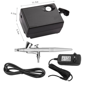BT-16 12V Rechargeable Compresseur D'air avec Aérographe Kit <span class=keywords><strong>Pas</strong></span> <span class=keywords><strong>Cher</strong></span> Cuivre Nail Maquillage Gâteau Décoration Aérographe Machine - Product Image 1