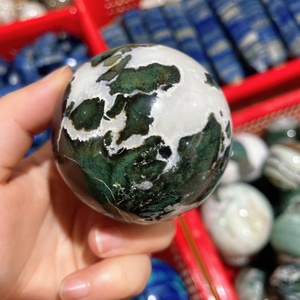 Esfera de Cuarzo Cristalino de <span class=keywords><strong>Jaspe</strong></span> Verde Unicornio Natural al por Mayor para Decoración - Product Image 5