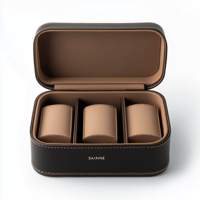Caja de Embalaje de Perfume de Cuero PU Hecha a Mano y Personalizable Directo de Fábrica