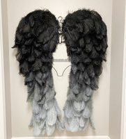Vente en gros de grandes ailes d'ange en plumes d'autruche pour adultes, couleur or bleu rose noir blanc et longues, pour fêtes de carnaval festif