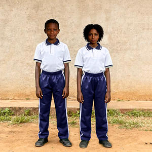 Ensembles d'uniformes scolaires personnalisés en coton unisexe à manches courtes pour les écoles primaires et secondaires, <span class=keywords><strong>uniforme</strong></span> de sport <span class=keywords><strong>scolaire</strong></span> - Product Image 1