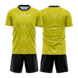 Set da Calcio Personalizzato con Stampa a Trasferimento Termico, Asciugatura Rapida, Traspirante, Antibatterico, Taglie Grandi, Manica Corta, Collo Alto, Colori a Blocchi - Product Image 5