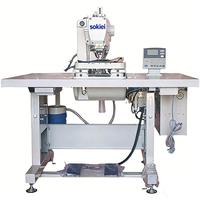 Machine à coudre industrielle automatique à point de chaînette à lit plat, haute vitesse, pour la fabrication de boutonnières et d'œillets sur jeans et vêtements