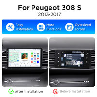 Radio para Auto Junsun con Carplay Inalámbrico y Android Auto para Peugeot 308 2013-2017, Reproductor de DVD, Unidad Principal, Pantalla para Auto, Navegación GPS