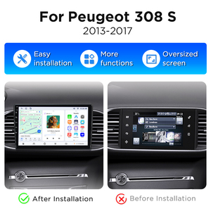 Junsun <b>Wireless</b> Carplay Android Auto Car Radio for Peugeot 308 2013-2017 Car DVD Player Head Unit Car Screen GPS navigation - Product Image 2