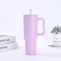 Nouveau 2026 – Gobelet isotherme en acier inoxydable de 30 oz et 40 oz avec poignée et paille, tasse de voyage anti-fuite pour café, personnalisable avec logo