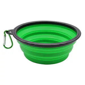 Factory Supply Collapsible Pet Bowl Portable Silicon Pet Feeding Bowl Foldable Travel