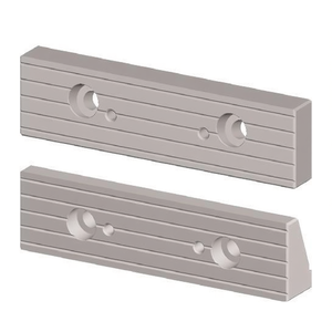 Mordaza acanalada para tornillo de banco modular de 100 mm de longitud con orificios de montaje para tornillos de banco - Product Image 2