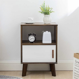 Modern Custom <strong>Bamboo</strong> Nightstand Wholesale <strong>Bedside</strong> <strong>Table</strong> with Drawer for Bedroom Furniture Wood Night Stand for Home Use - Product Image 1