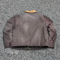 Veste de travail d'hiver en toile de coton sergé, style streetwear, effet peinture éclaboussée, style Detroit, pour homme