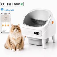 Kotak Pasir Kucing Otomatis Terbuka dengan Sensor Keamanan, Pengontrol Bau, Produsen Grosir OEM