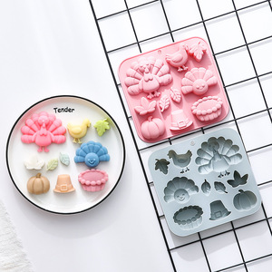 Moldes de Silicona Antiadherentes para Pastel de Pavo de Acción de Gracias, Reutilizables, de Grado Alimenticio, Lindos Moldes Magnéticos de Silicona para Chocolate, Dulces y Hielo - Product Image 4