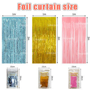 Rideau à Franges Métalliques pour Toile de Fond de Mariage, Décoration de Fête de Noël, Rideau à Gland en Feuille, Rideaux de Pluie en Feuille - Product Image 5