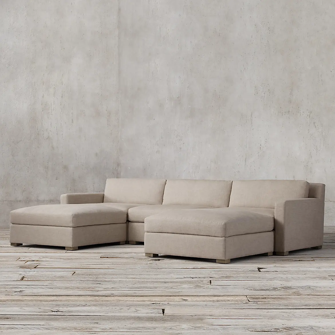 Canapé d'angle de salon, 7 places, en tissu, design moderne et de haute qualité, style américain, 1 pièce