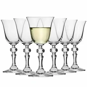 Vintage White Wine Glasses Set - 6-Piece Collection - 5.1 oz  150 ml  Capacity - Elegant Stemware - B2B Offer - Krosno Glass