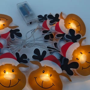 Adorables guirlandes lumineuses en forme de cerf de Noël, parfaites pour les décorations de Noël et la décoration de la maison - Product Image 1