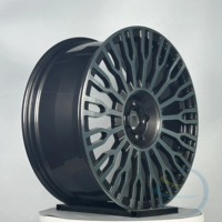 Jantes en alliage forgé brossé concaves profondes personnalisées de 16, 17, 18, 19, 20, 21, 22, 23, 24 pouces, 5 trous X100/114.3/120/108/112/115 pour voiture