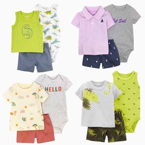 Set di <span class=keywords><strong>3</strong></span> Pezzi per Neonato con Maniche Corte, Completo per <span class=keywords><strong>Bambino</strong></span>, Vendita all'Ingrosso di Abbigliamento per Bambini - Product Image 1