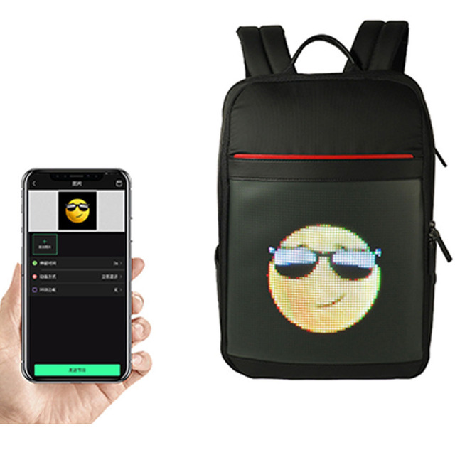Fashion Magic Waterproof Smart LED Backpack Dynamic Display  APP Control LED Laptop Backpack