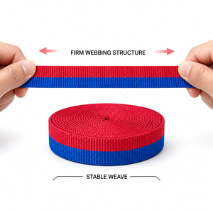 Maßgefertigtes Langlebiges Polyester-Gurtband mit Einfacher Webart, Hochdichtes Gewebtes Band für Hundegeschirr, Hundeleinen-Zubehör und Taschengurte - Product Image 2