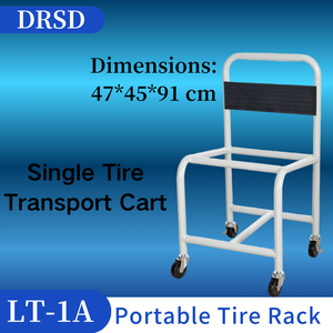 Support de pneus mobile DRSD LT-1A avec roues, chariot de rangement pour 1 pneu pour atelier - Product Image 3