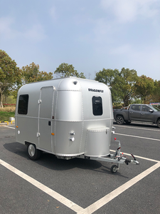 Mini-<span class=keywords><strong>caravane</strong></span> <span class=keywords><strong>vintage</strong></span> en aluminium avec salle de bain et cuisine indépendantes, <span class=keywords><strong>caravane</strong></span> de voyage légère pour le camping - Product Image 2