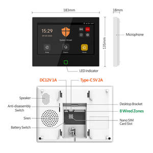 Nuevo sistema de alarma GSM inalámbrico 3,7 V/5000mAh Tuya Smart 4G WIFI para la seguridad del hogar de la PST-H700-4GG - Product Image 6