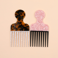 Midairy afrique peigne cheveux bouclés peigne Salon de coiffure élégant longue dent beauté fusionné cheveux peignes 221437 145x72mm