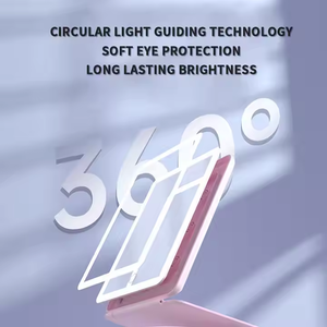 Práctico espejo de maquillaje Led de escritorio, luz de tres tonos, espejo de tocador personalizado, herramientas cosméticas plegables, herramienta de luz de relleno de escritorio - Product Image 4