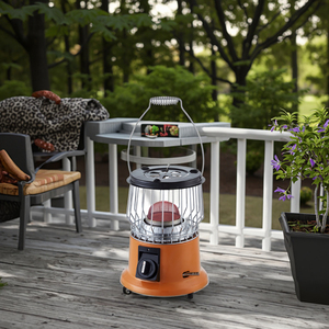 Nouveau Style Multi-Fonction 2-en-1 Portable Chauffage À Gaz avec <span class=keywords><strong>Filet</strong></span> <span class=keywords><strong>De</strong></span> Protection pour Camping En Plein Air Pêche Cuisson Chauffage - Product Image 1