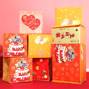 Boîte Enveloppe Rouge Créative Effet Rebondissant Cadeau Surprise pour <span class=keywords><strong>Maman</strong></span> Petite Amie Pendaison de Crémaillère Cérémonie Pleine Lune Échantillon Gratuit Disponible - Product Image 3