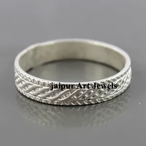 Unique Chevron Boho Anniversaire Empilable Bijoux Faits À La Main 925 Bague En Argent Sterling Fournisseur Mode Femme Homme Anneaux