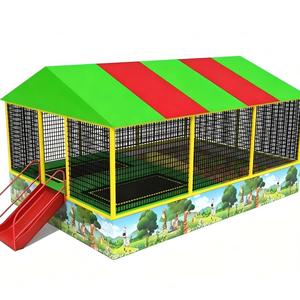 Parc de trampolines pour enfants, ensemble de jeux intérieur/extérieur, lit de saut avec toboggan, filet de sécurité, équipement de terrain de jeu - Product Image 1