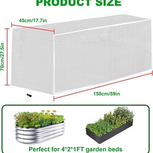 Malla Antimosquitos Chengye 150x45x70cm Blanca para Control de Plagas en Jardín, Protección de Verduras, Frutas, Flores y Aves - Product Image 2