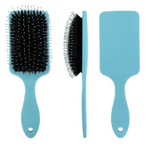 Brosse à cheveux carrée démêlante personnalisée à marque privée, avec coussin d'air en caoutchouc et mélange de poils de nylon et de soies de sanglier, pour extensions de cheveux et perruques - Product Image 4