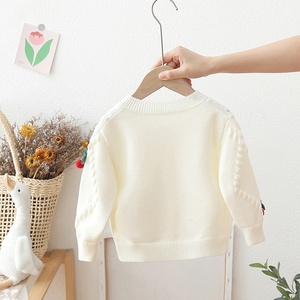 Cárdigan de Punto para <span class=keywords><strong>Niñas</strong></span> Estilo Coreano 2025 - Abrigo de Otoño con Estampado de Cerezas para Bebé - Product Image 5