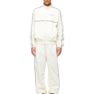 Custom Sweatsuit Manufacturer Black <b>Zip</b> <b>up</b> <b>Jacket</b> Jogging Suit Set Two Piece Windbreaker Nylon Tracksuit Mens Windbreaker Set - Product Image 6