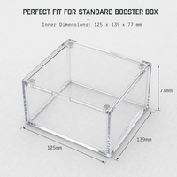Boîte de rangement magnétique en acrylique transparent haute résistance aux UV, aimant puissant, thème animaux, écologique, collection Elite Trainer Box Booster Case