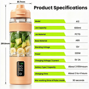 2026 Factory New Portable Juicer Cup Personal Travel Blender Mini Smoothie Mixer USB Rechargeable Sports Outdoor Camping Car - Product Image 6
